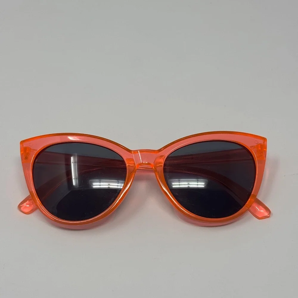 Cat Eye‎ Sunglasses Girls One Size Orange Neon Retro Summer Beach